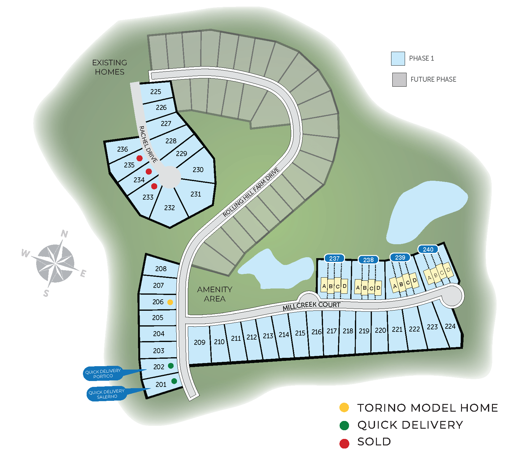 Courtyards At Rolling Hill Farm Sold Map