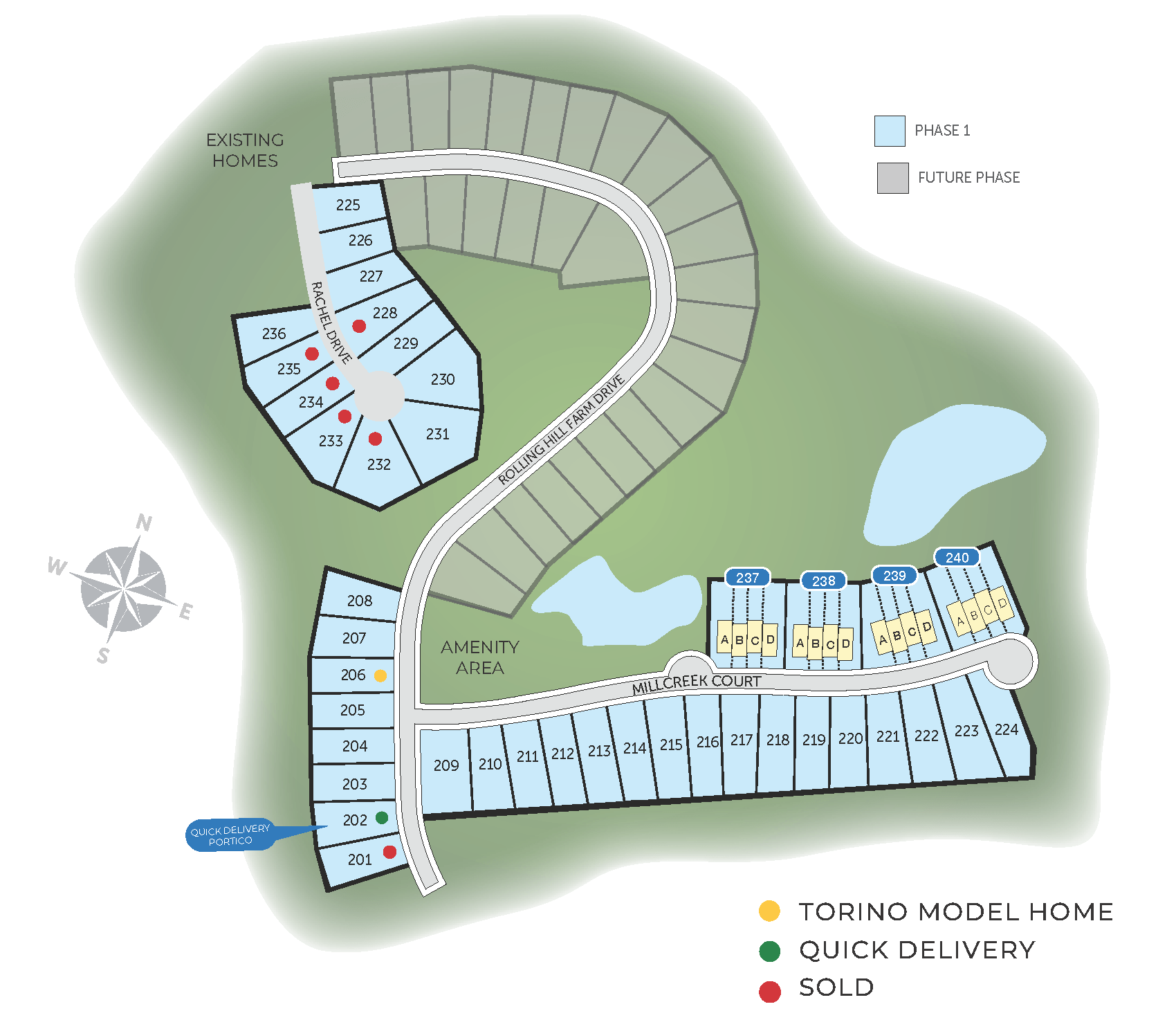 Courtyards At Rolling Hill Farm Sold Map