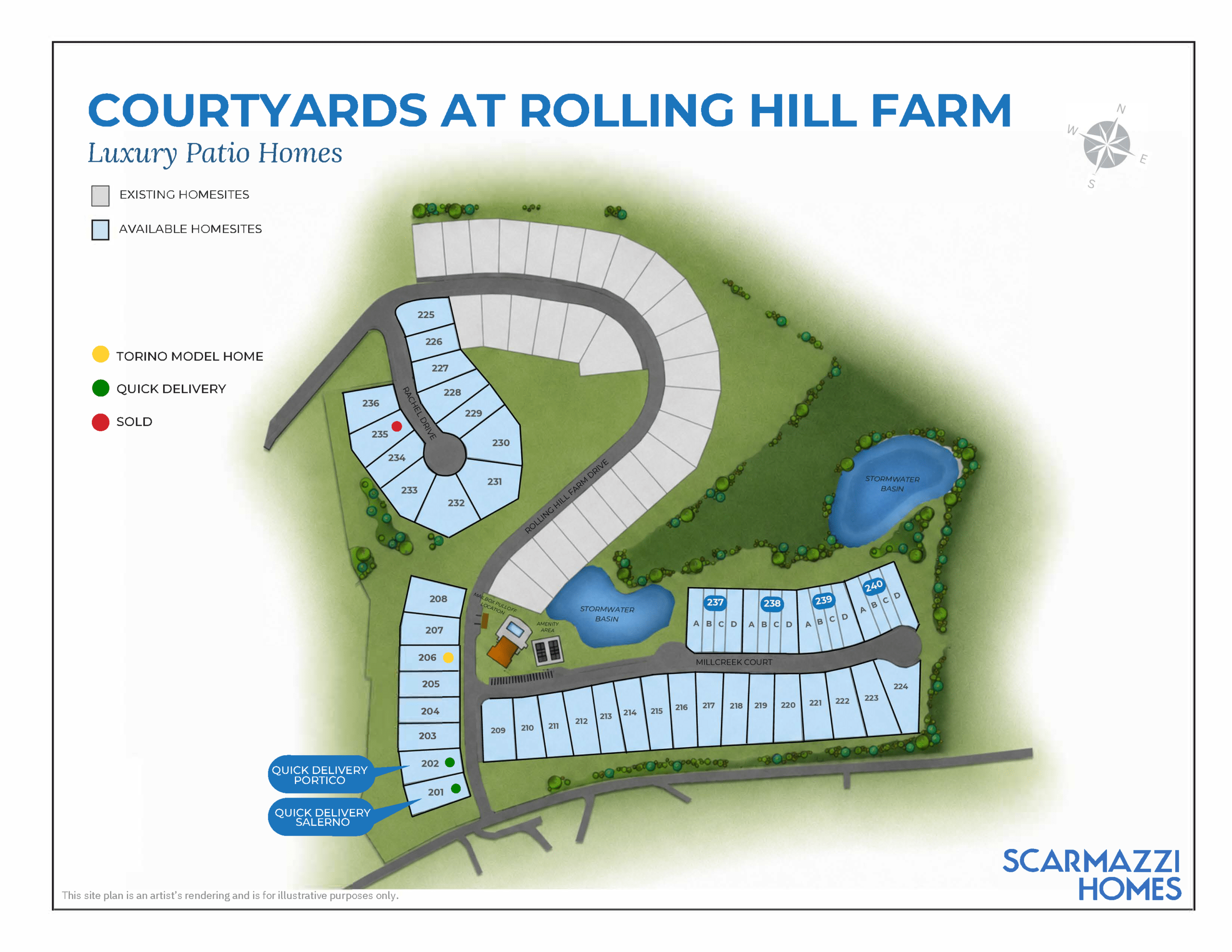 Macaw Courtyards At Rolling Hill Farm Map