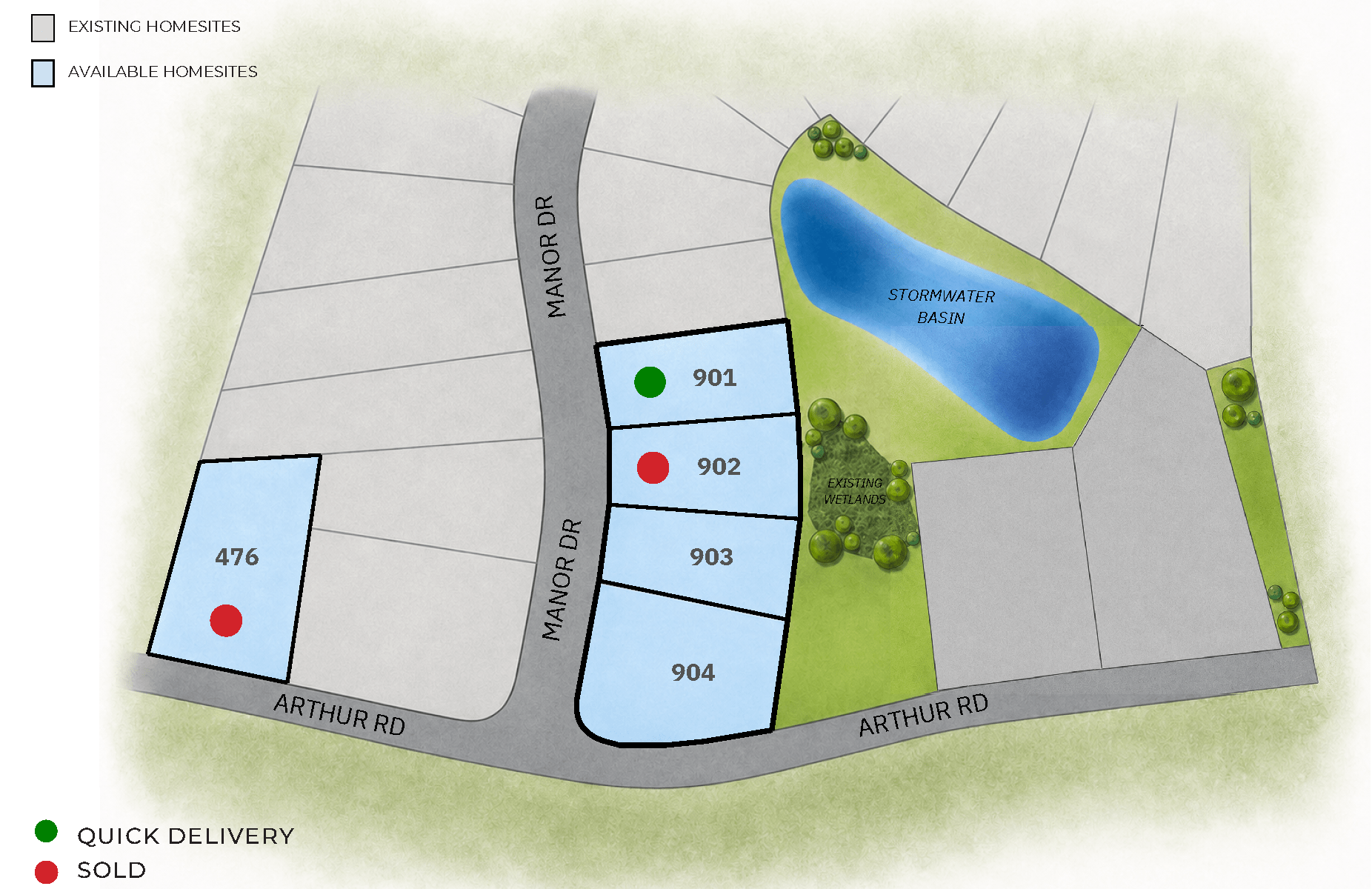 Piatt Estates Sold Map 5 Lots