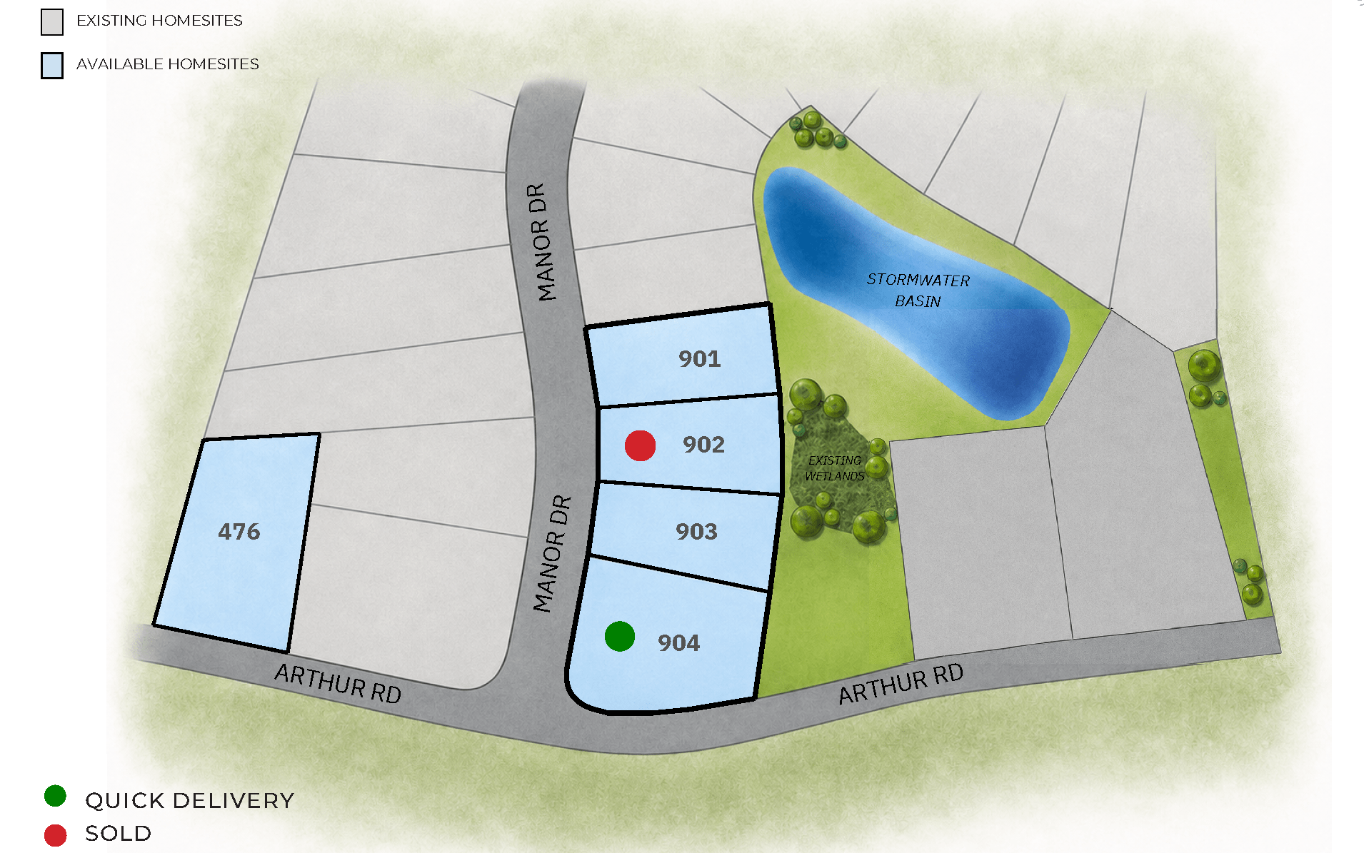 Piatt Estates Sold Map 5 Lots